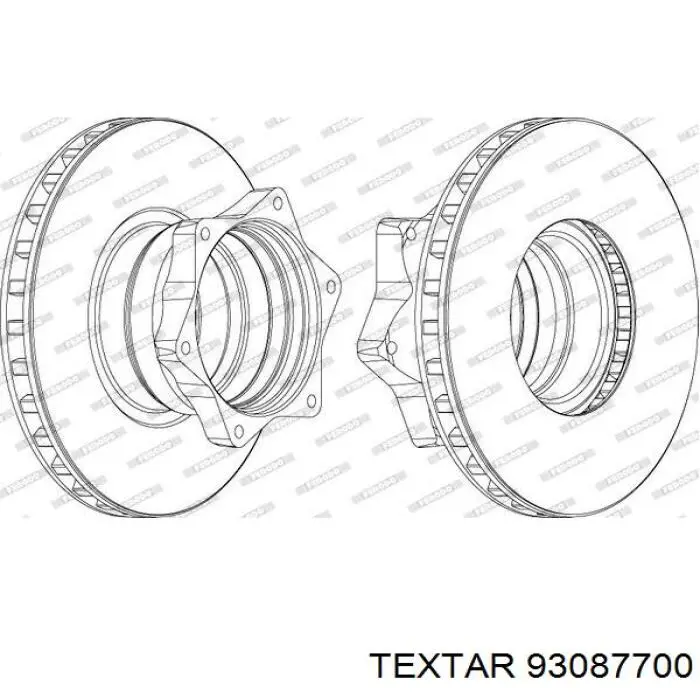 Задний тормозной диск Textar 93087700 цена, от 63.75 USD