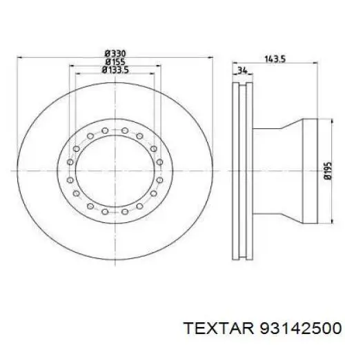 101729 Febi Диск тормозной передний