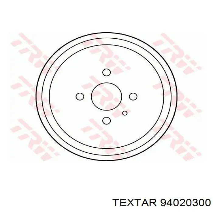 Купить 94020300 Textar Тормозной барабан