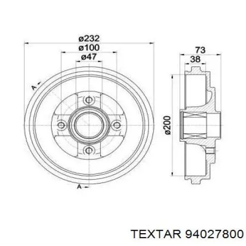 Тормозной барабан 4707272 Opel