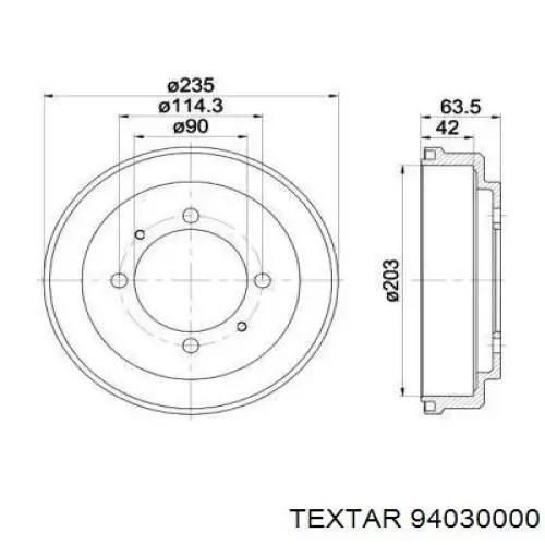 Тормозной барабан 2735S ABS