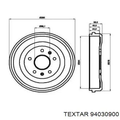 Тормозной барабан 94030900 Textar