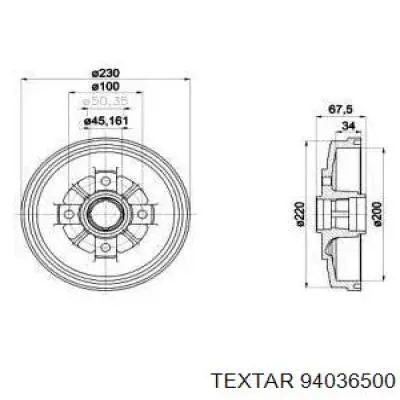 Тормозной барабан 94036500 Textar