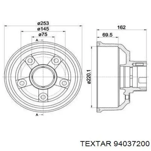 Тормозной барабан 193684 Maxgear