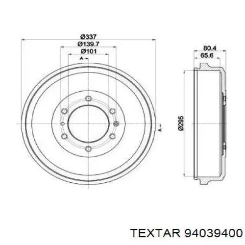 ADBP470011 Blue Print Тормозной барабан