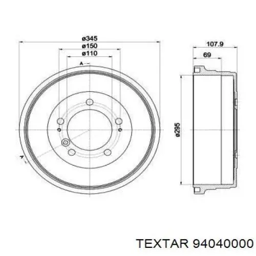 BF628 Delphi Тормозной барабан