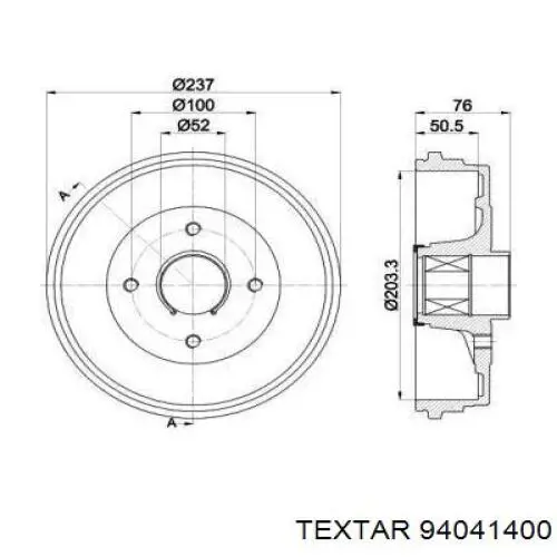 Тормозной барабан 1120066 Akron Malo