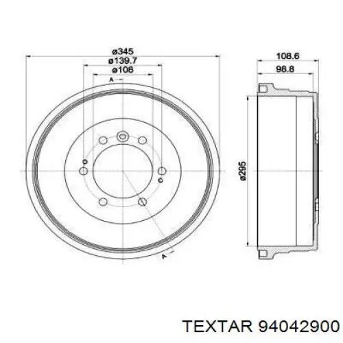 Задний барабан Japan Parts TA200C