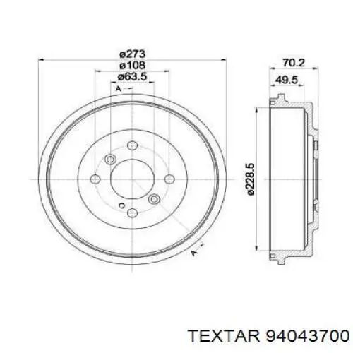 Тормозной барабан 1780744 Ford