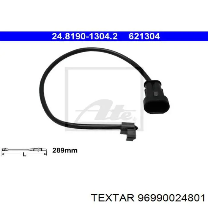 Датчик износа тормозных колодок передний 96990024801 Textar