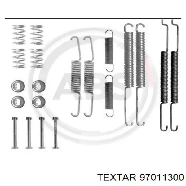 Монтажный комплект задних барабанных колодок 97011300 Textar