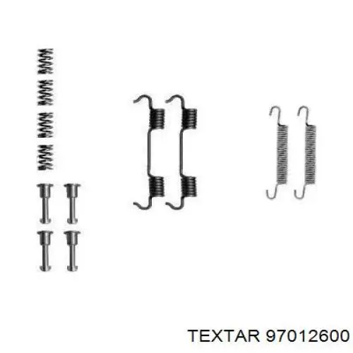 Ремкомплект тормозных колодок Textar 97012600