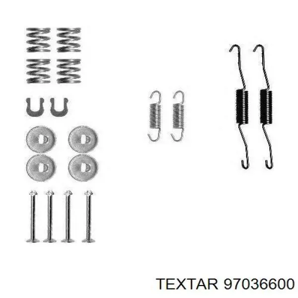 97036600 Textar ремкомплект тормозных колодок