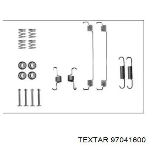 97041600 Textar kit de montagem das sapatas traseiras de tambor