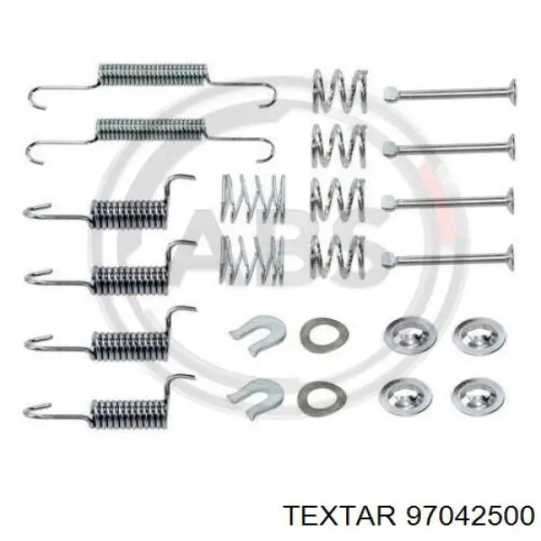 Установочный комплект задних барабанных колодок Textar 97042500 цена, от 6.00 USD