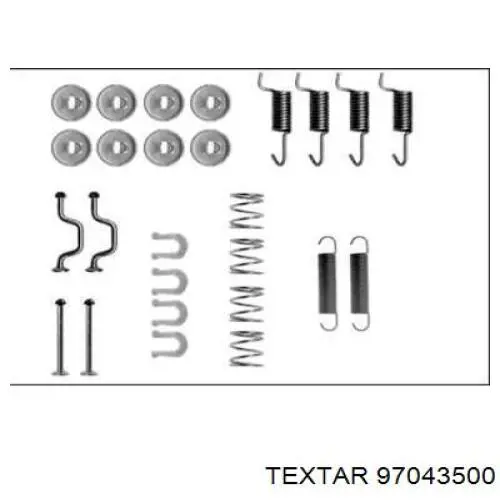 Купить 97043500 Textar Ремкомплект тормозных колодок