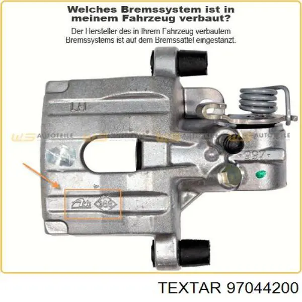 Ремкомплект стояночного тормоза Textar 97044200