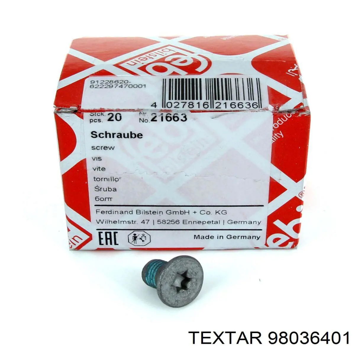 Датчик износа тормозных колодок передний 98036401 Textar