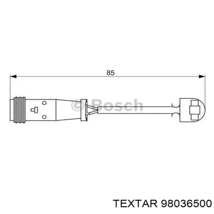 Задний датчик износа тормозных колодок Textar 98036500