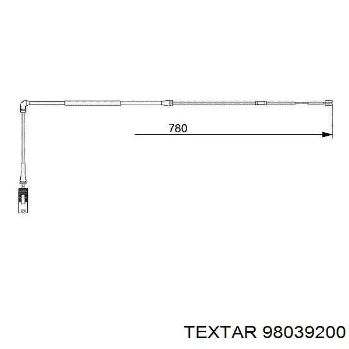 Датчик износа тормозных колодок передний 98039200 Textar