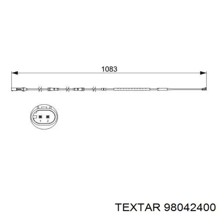 Сигнализатор износ тормозных колодок Textar 98042400 цена, от 12.96 USD