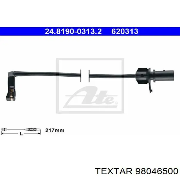 Датчик износа тормозных колодок, задний Textar 98046500 цена, от 7.76 USD