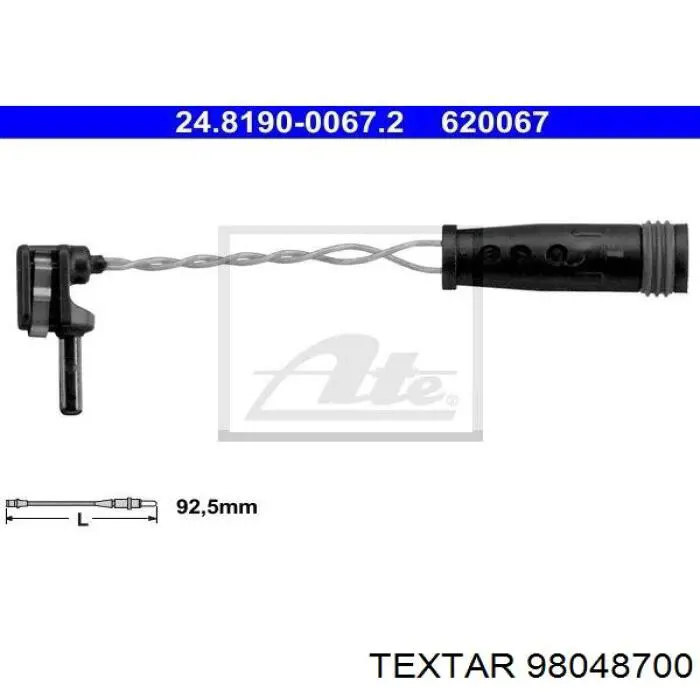 Сигнализатор износ тормозных колодок Textar 98048700 цена, от 4.44 USD