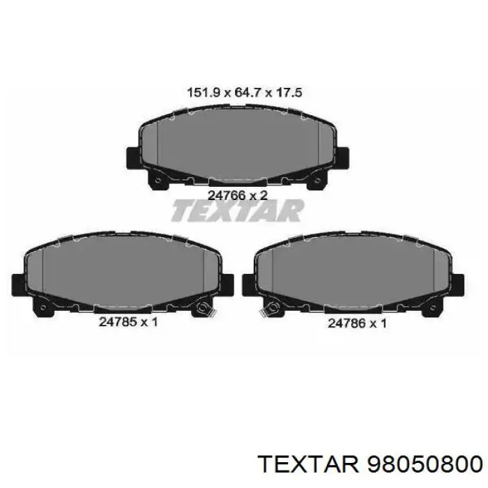 98050800 Textar Датчик износа тормозных колодок