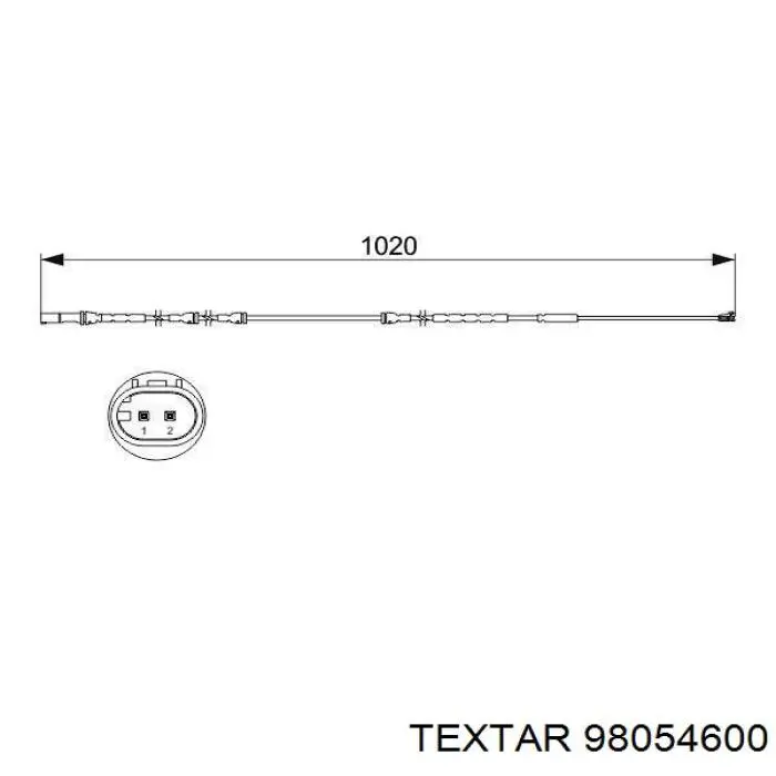 98054600 Textar  Датчик износа тормозных колодок задний