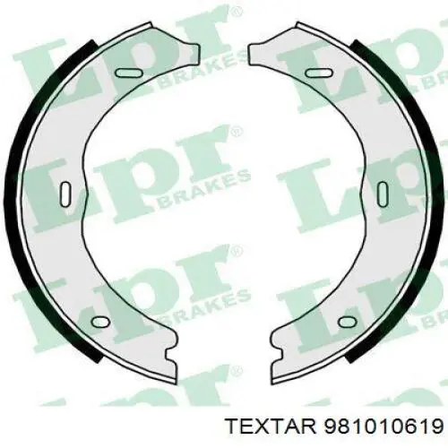 98101-0619 Textar колодки ручника (стояночного тормоза)