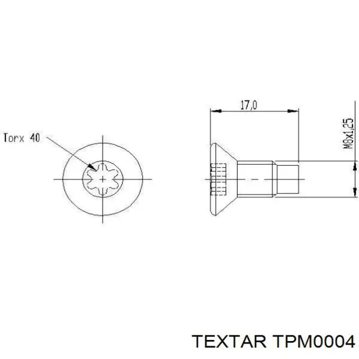 Болт тормозного суппорта TPM0004 Textar