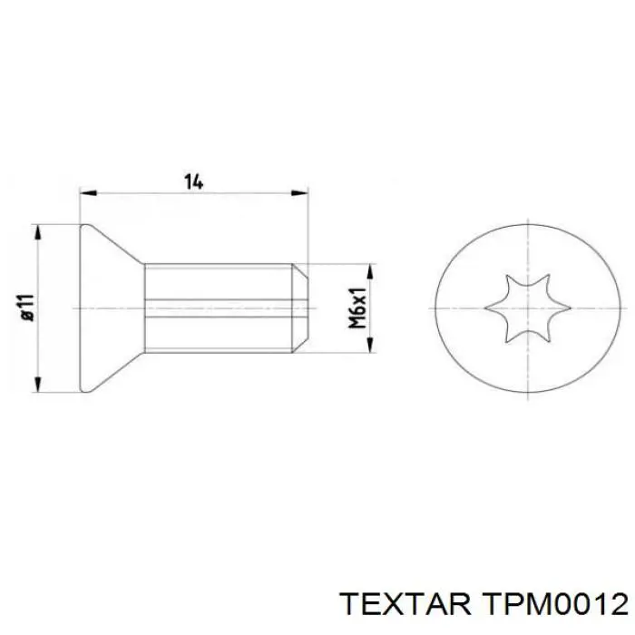 Купить TPM0012 Textar Болт тормозного диска
