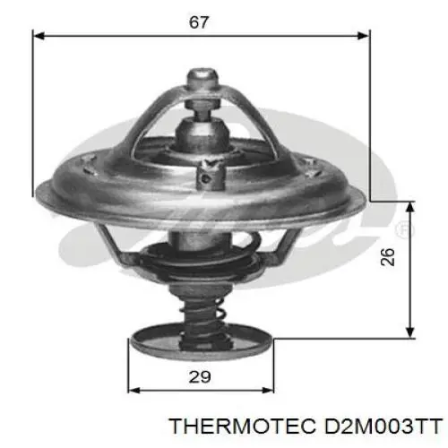 Купить D2M003TT Thermotec Автомобильный термостат
