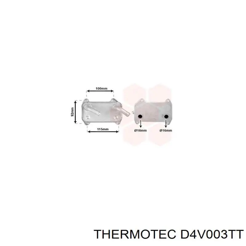 Купить D4V003TT Thermotec Масляный радиатор охлаждения АКПП
