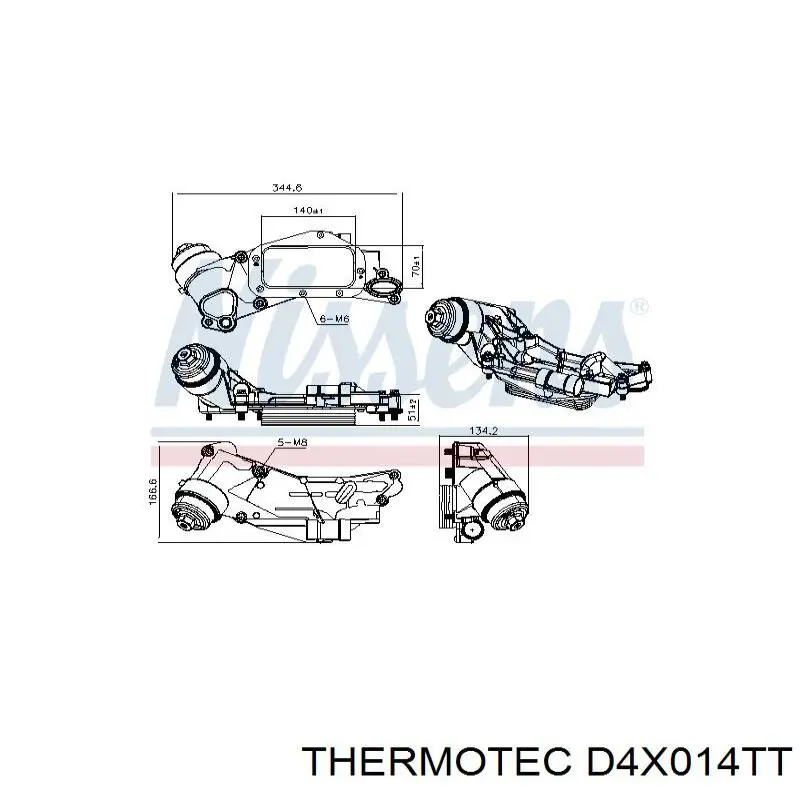Корпус масляного фильтра Thermotec D4X014TT