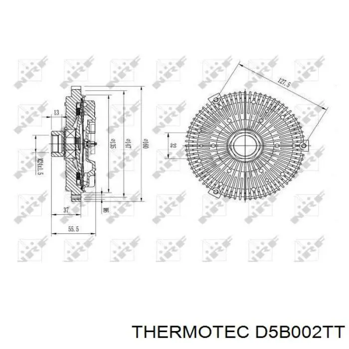 Вискозная муфта Thermotec D5B002TT цена, от 43.32 USD