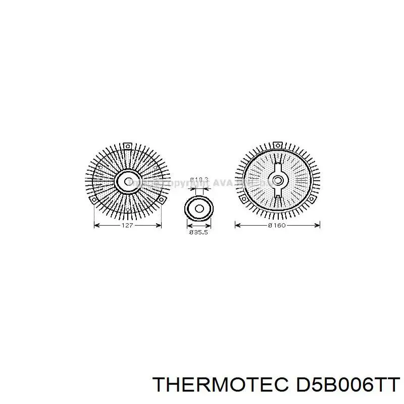 D5B006TT Thermotec Гидромуфта привода вентилятора