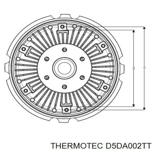 D5DA002TT Thermotec Гидромуфта привода вентилятора