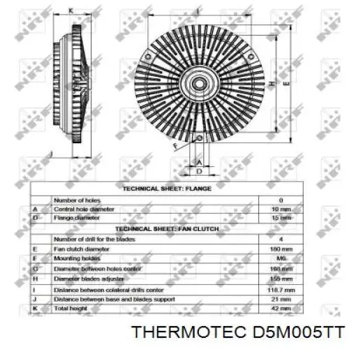 Купить D5M005TT Thermotec Муфта вентилятора охлаждения