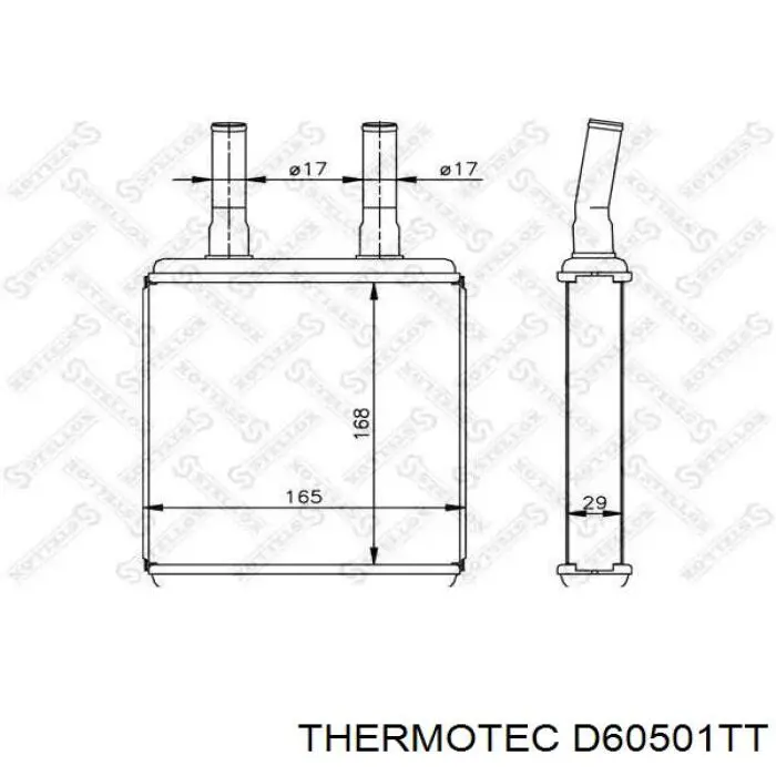 Радиатор печки D60501TT Thermotec