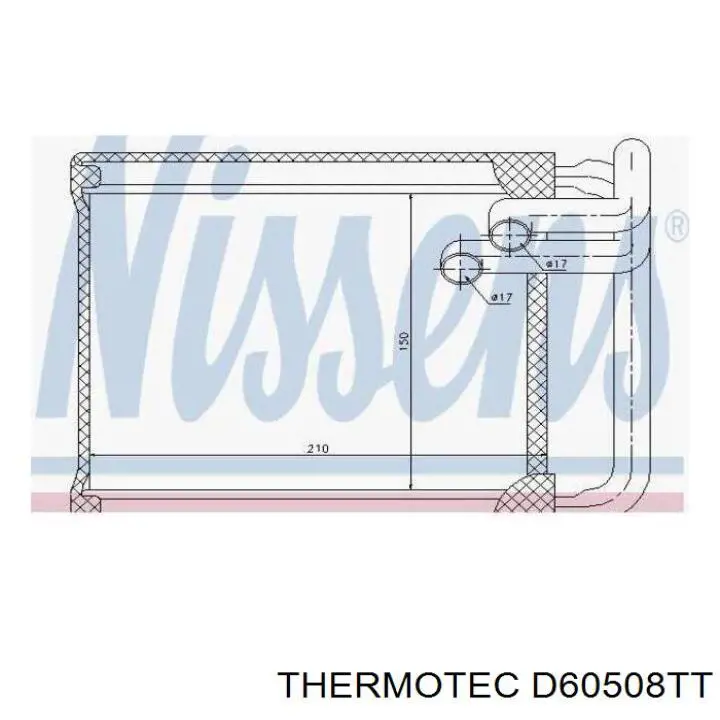 Радиатор отопителя Thermotec D60508TT