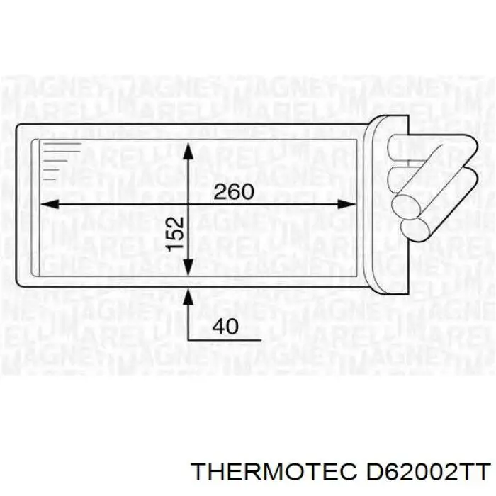 Радиатор отопителя Thermotec D62002TT
