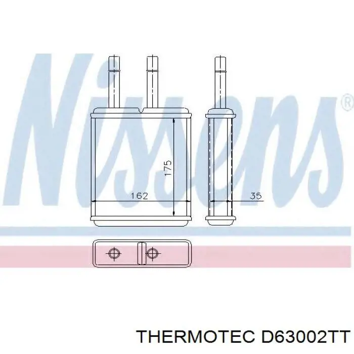 Купить D63002TT Thermotec Радиатор печки