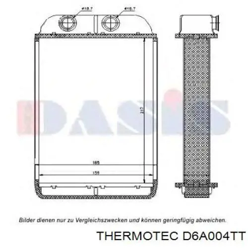 Радиатор отопителя Thermotec D6A004TT