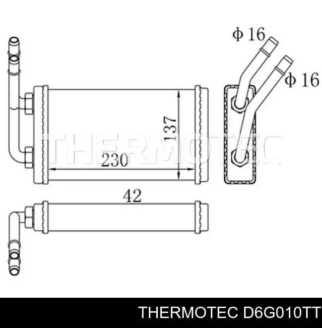 Радиатор печки D6G010TT Thermotec