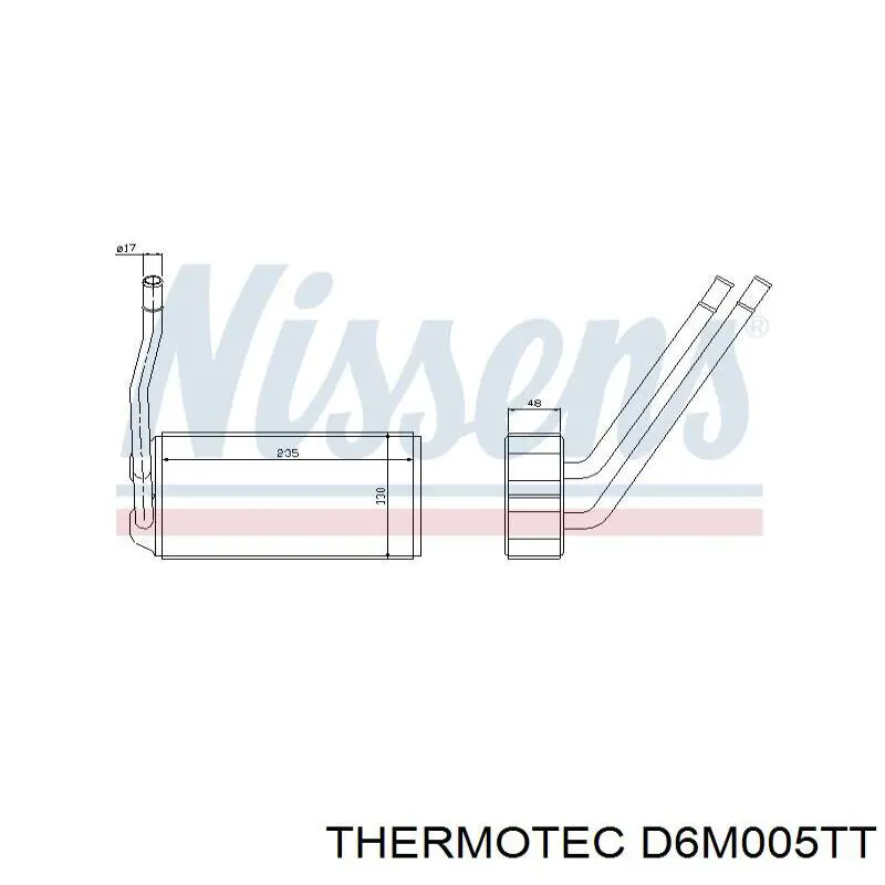Радиатор отопителя Thermotec D6M005TT