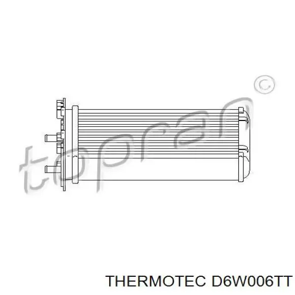 Радиатор печки (отопителя) задний Thermotec D6W006TT цена, от 19.67 USD