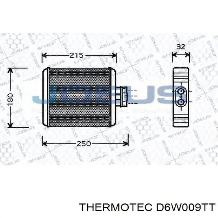 Купить D6W009TT Thermotec Радиатор печки