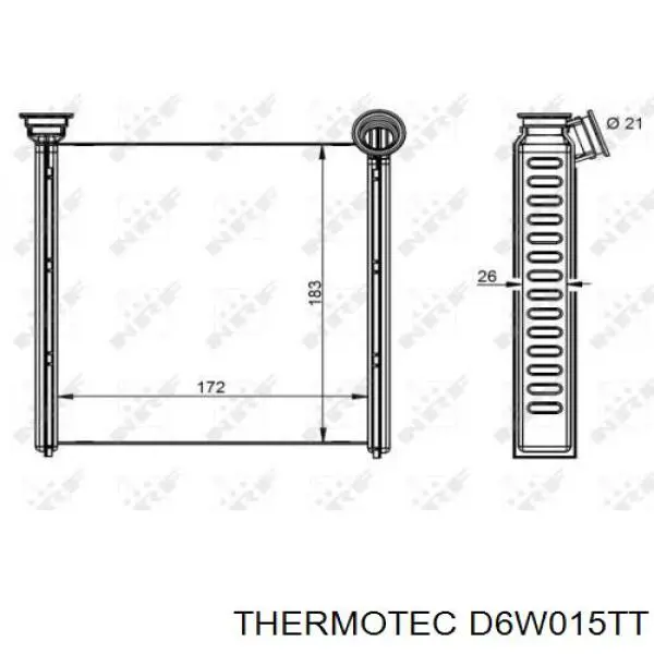 Радиатор печки 350218448000 Magneti Marelli