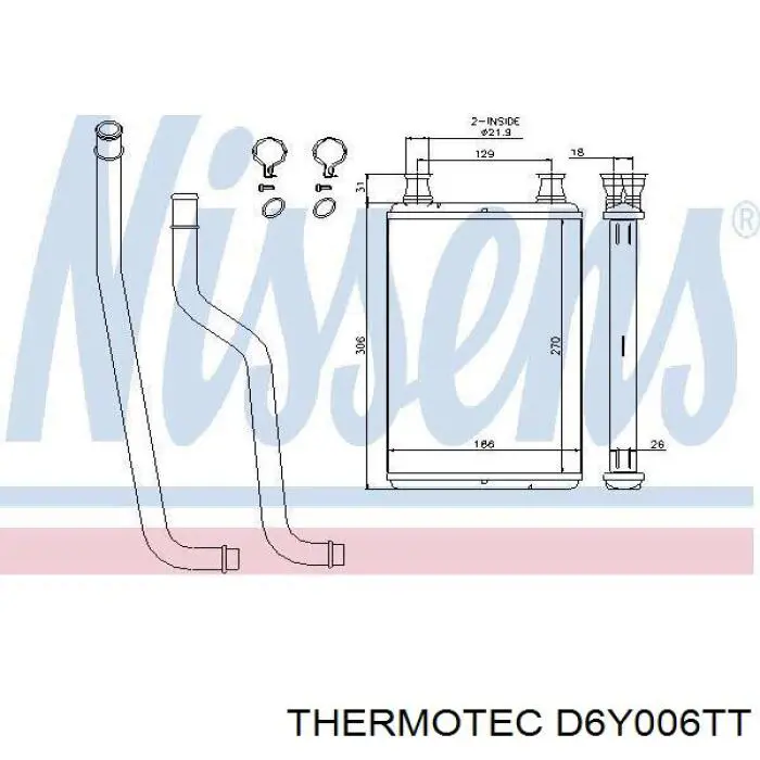 Радиатор печки K05003372AA Fiat/Alfa/Lancia